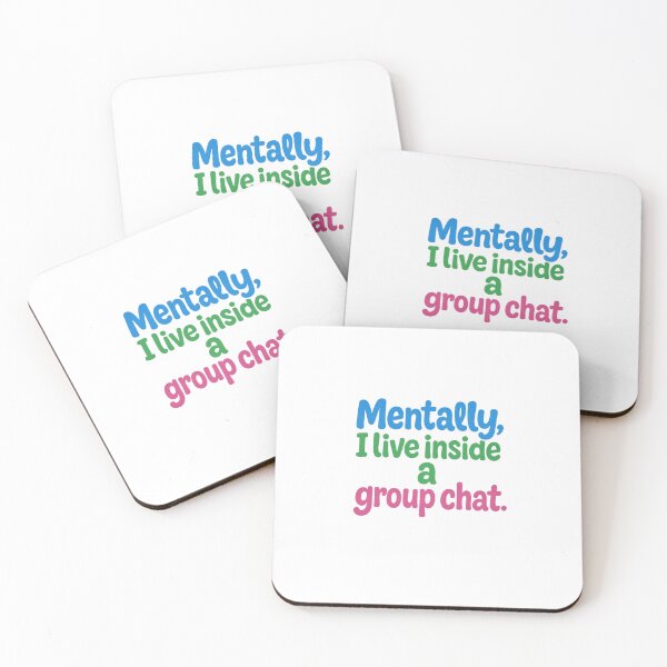 Item preview, Mentally I Live Inside a Group Chat – Relatable Chaos Sticker designed and sold by CaffeinatedCreatures.