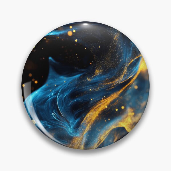 Item preview, Cosmic Energy: Abstract Blue & Gold Particle Flow designed and sold by lematworks.