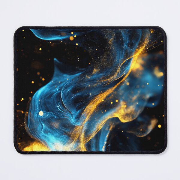 Item preview, Cosmic Energy: Abstract Blue & Gold Particle Flow designed and sold by lematworks.