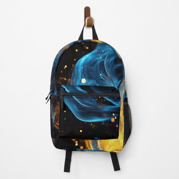 Item preview, Cosmic Energy: Abstract Blue & Gold Particle Flow designed and sold by lematworks.