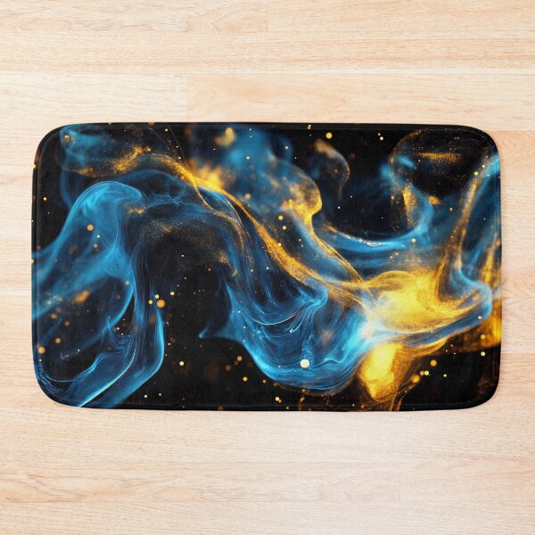 Item preview, Cosmic Energy: Abstract Blue & Gold Particle Flow designed and sold by lematworks.