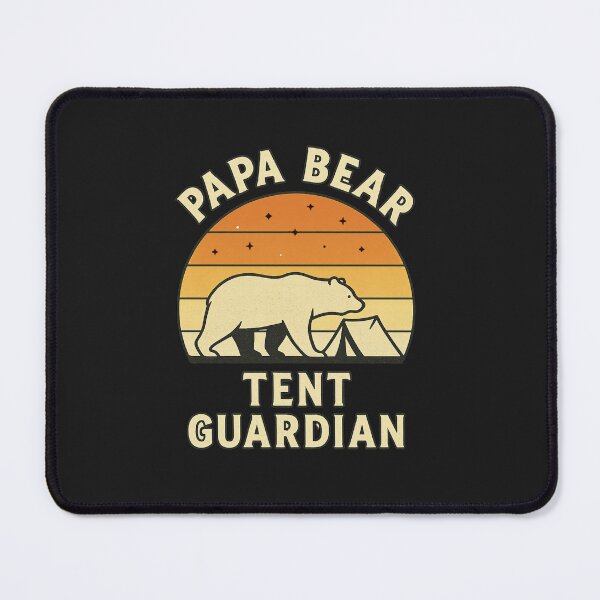 Item preview, Papa Bear Tent Guardian – Vintage Camping Bear Dad Design designed and sold by fantasyy.