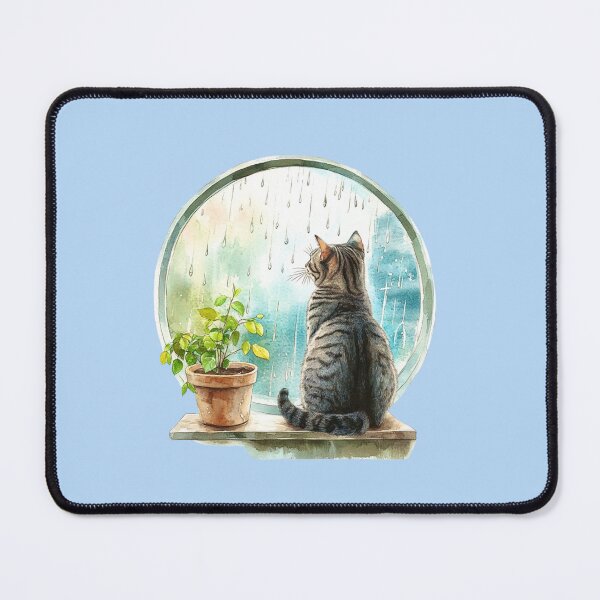Artikelvorschau, Katze am verregneten Fenster entworfen und verkauft von Myra365Art.