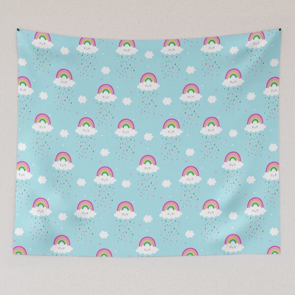 Item preview, cute clouds, rainbows and rain designed and sold by burbura.