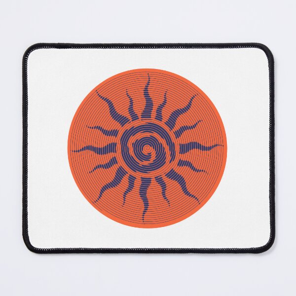 Item preview, red hole sun spiral blue boho design designed and sold by parting-spirals.