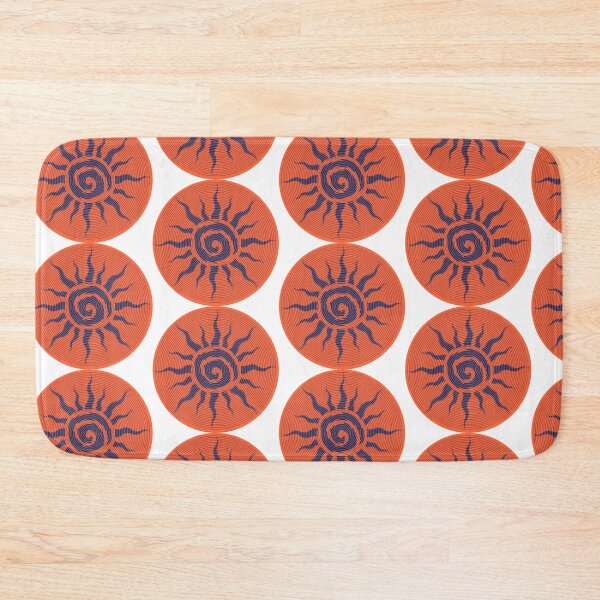 Item preview, red hole sun spiral blue boho design designed and sold by parting-spirals.