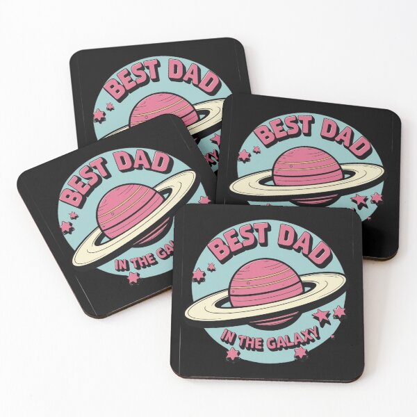Item preview, Pink Saturn Best Dad in the Galaxy – Cute Space Father Art designed and sold by fantasyy.