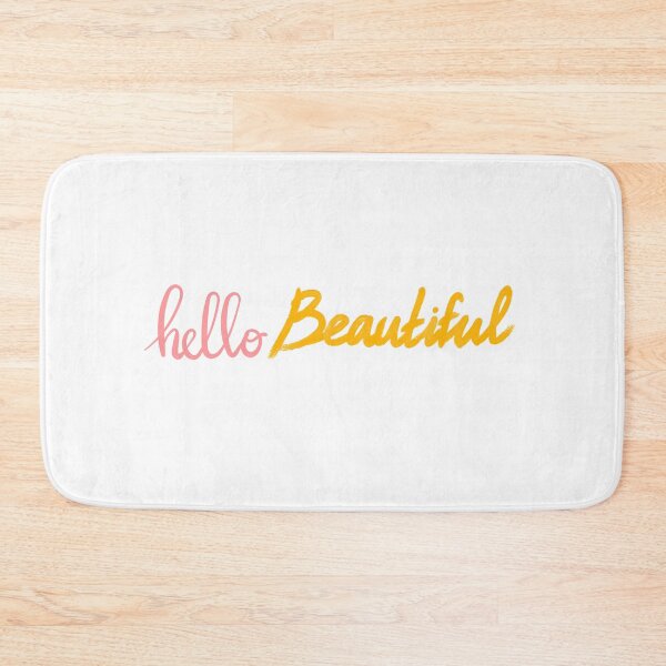 Item preview, Hello Beautiful – Uplifting Quote Design in Pink and Gold designed and sold by nav2107.