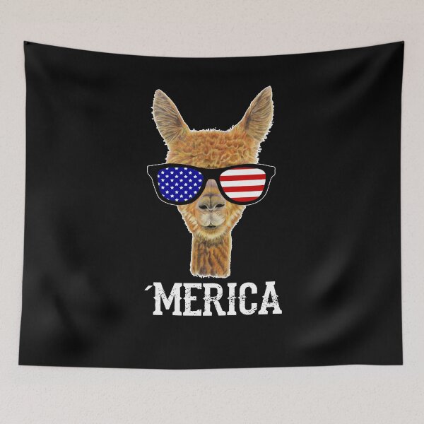 Item preview, Llama Merica Patriotic T - Shirt Funny 4th Of July Flag Gift designed and sold by theshirtinator.