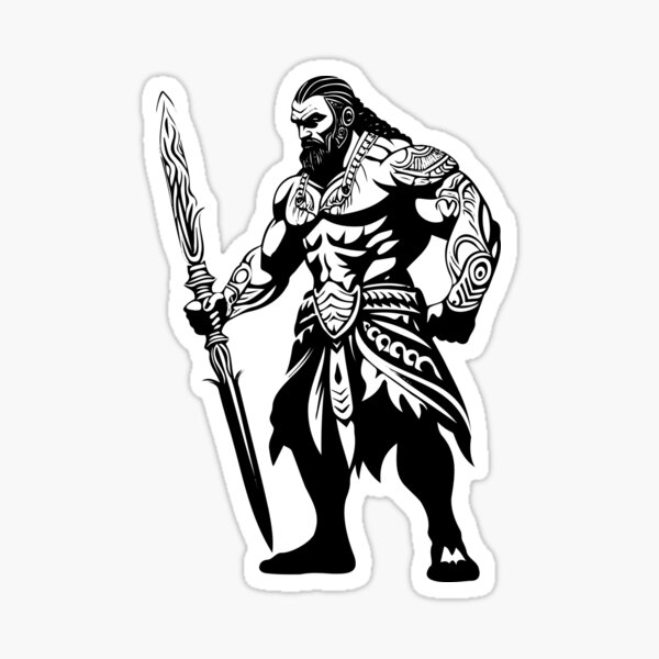 Item preview, Samoan Native Warrior Polynesian Island Tribal Tongan Fighter   designed and sold by inkoutninja.