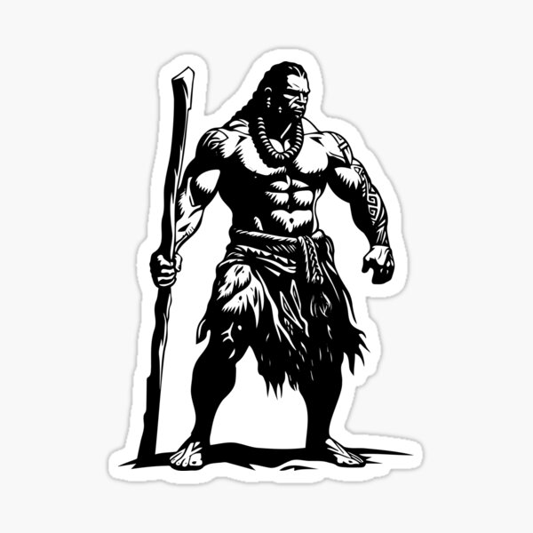 Item preview, Samoan Native Warrior Polynesian Island Tribal Tongan Fighter   designed and sold by inkoutninja.