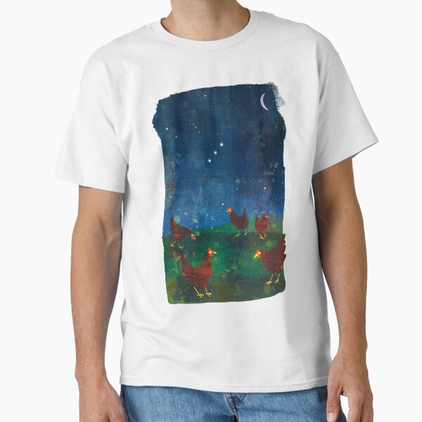 Chickens at twilight under Orion Classic T-Shirt