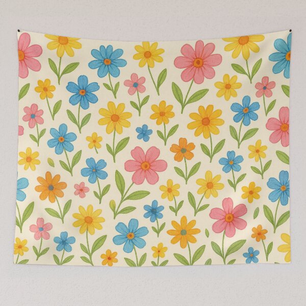 Item preview, A cheerful sea of flowers in spring designed and sold by Sigtrix.
