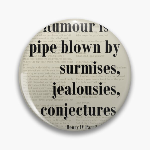 Item preview, Rumour is a Pipe Henry IV Shakespeare Quote Literature designed and sold by kakarikihill.