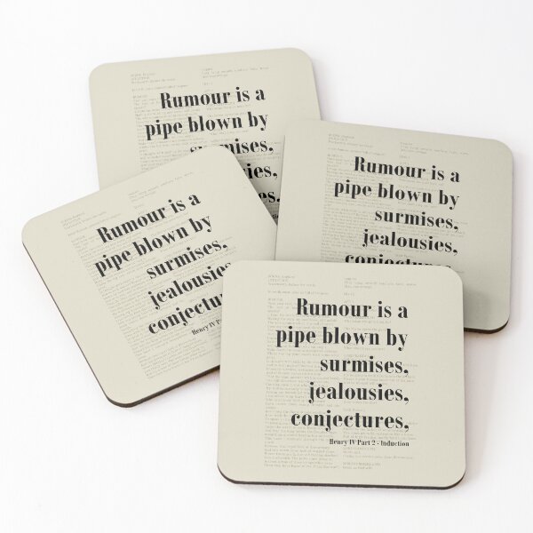 Item preview, Rumour is a Pipe Henry IV Shakespeare Quote Literature designed and sold by kakarikihill.