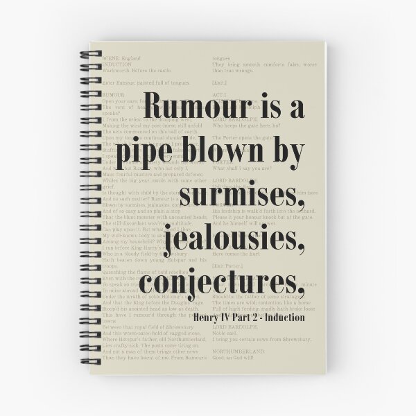 Item preview, Rumour is a Pipe Henry IV Shakespeare Quote Literature designed and sold by kakarikihill.
