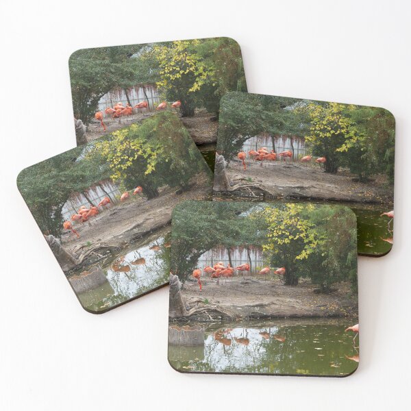 Item preview, flamingo watering hole designed and sold by gremlin__boy.