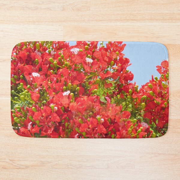 Item preview, Delonix flowers, red, scarlet, delonix tree flowers, background,  designed and sold by orthodox-icon.