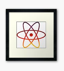 Evening Skies Science Atom Symbol Framed Print