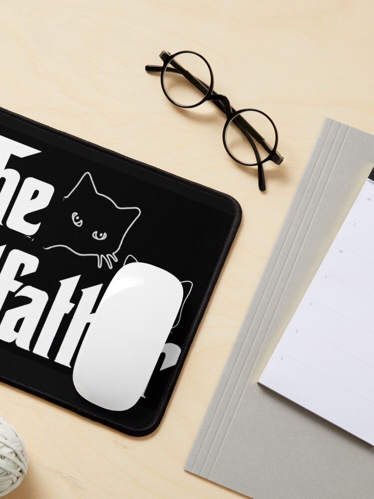 Thumbnail 3 of 5, Mouse Pad, The Catfather designed and sold by 1SadBlackSheep.
