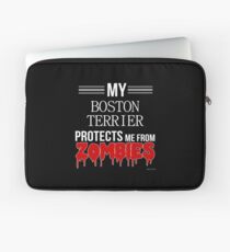 Zombie Boston Terrier - Gift For Boston Terrier Owner Laptop Sleeve
