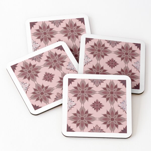 Item preview, Floral Mandalas pattern  pink brown designed and sold by LifeTU.
