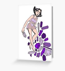 Crystalline Amethyst Girl Greeting Card