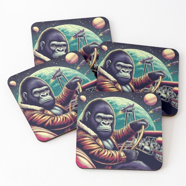 Item preview, The gorilla is driving a classic car. designed and sold by Dogandesighn.