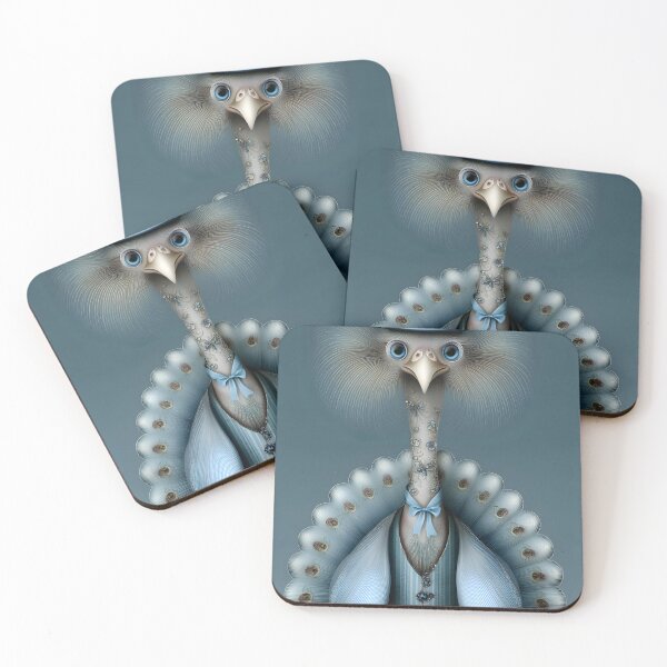 Item preview, Elegant Peacock in Stylish Attire with Blue Details designed and sold by Artessie.