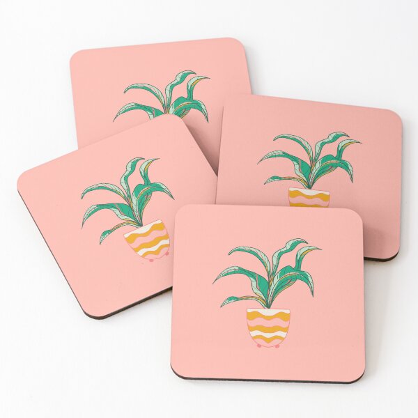 Item preview, Colorful plant in a pot - green pink  designed and sold by Vaekra.