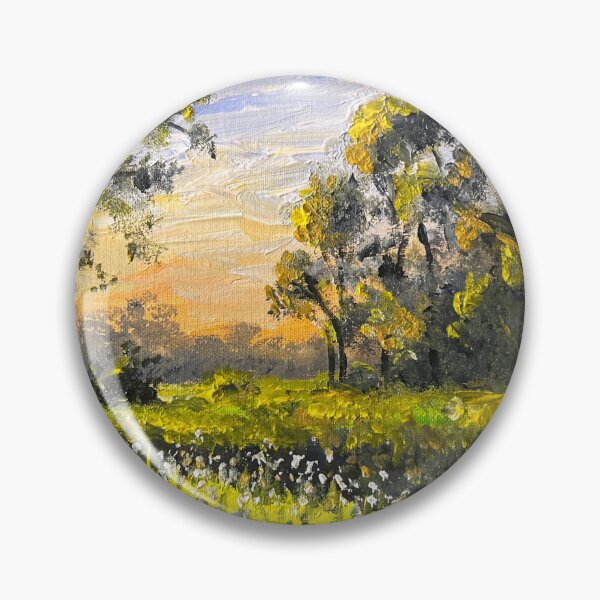 Item preview, Morning Meadow Landscape Painting designed and sold by TheArtCave.