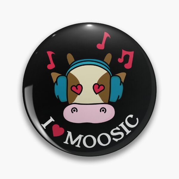 Item preview, I Love Moosic Cow with Headphones designed and sold by Shiraufa.