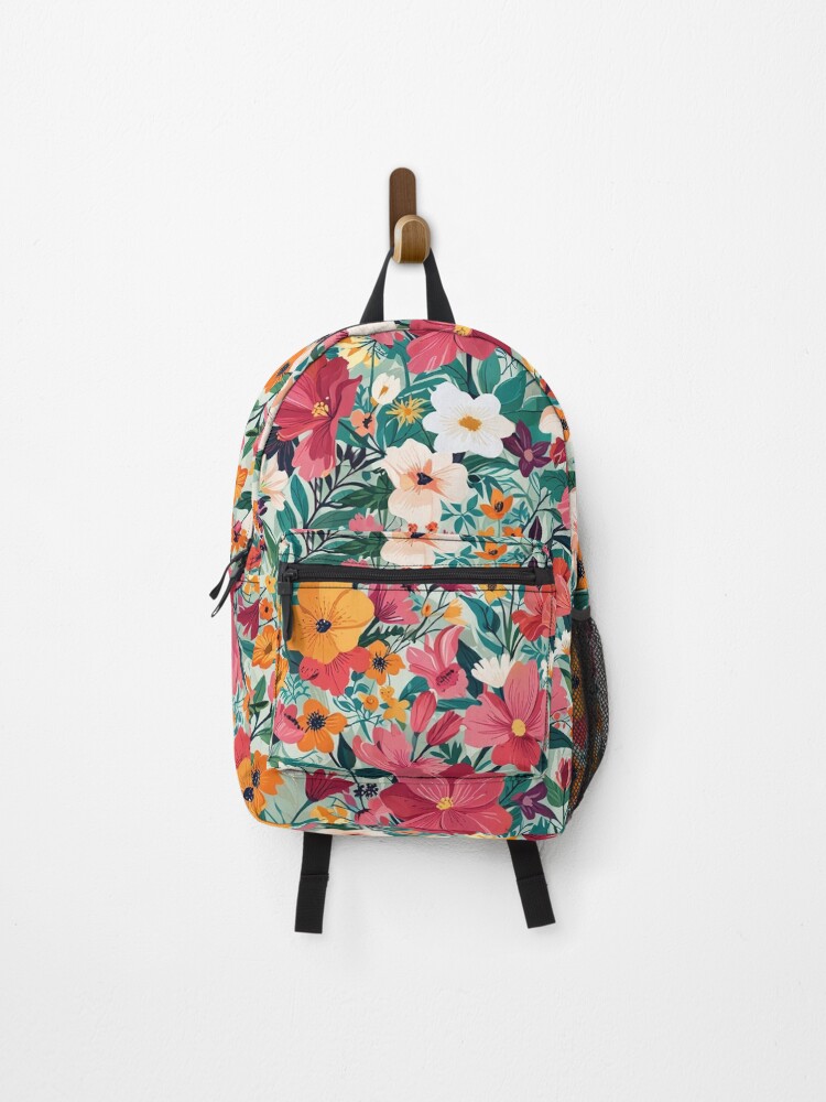 Thumbnail 1 of 3, Backpack, Bold Flower Pattern designed and sold by CoolPixels.