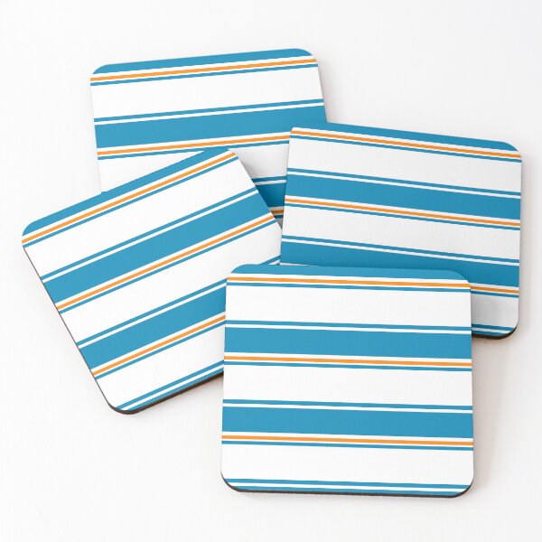 Item preview, Out on the water - Bold Blue and Orange Striped Design by heidiannemorris © designed and sold by FOLK ART FUSION by heidiannemorris.