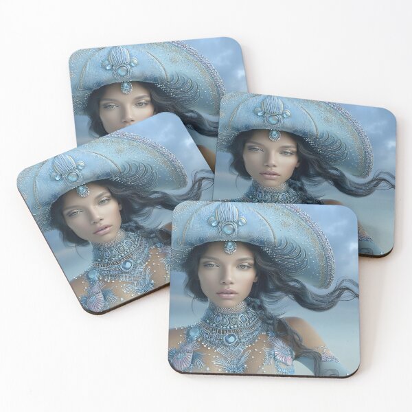 Item preview, Elegant Ethereal Figure with Oceanic Color Palette designed and sold by Artessie.