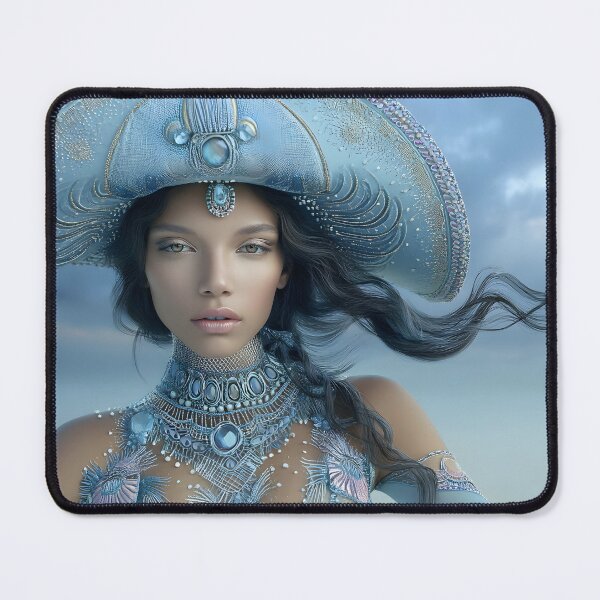 Item preview, Elegant Ethereal Figure with Oceanic Color Palette designed and sold by Artessie.