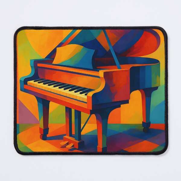 Item preview, Colorful Geometrical Abstract Piano Bold Modern Art designed and sold by EmeraldMusic.