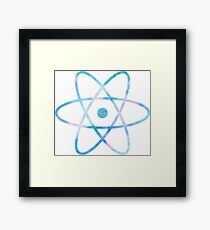 Water Color Science Atom Symbol Framed Print