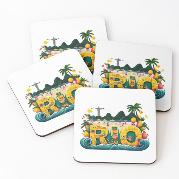Item preview, Rio Carnival Cityscape Sticker – Tropical Vibes 2025 designed and sold by Imaginarium of Chaos falcon88 .