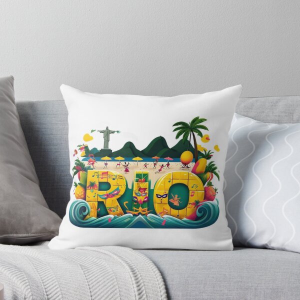 Item preview, Rio Carnival Cityscape Sticker – Tropical Vibes 2025 designed and sold by Imaginarium of Chaos falcon88 .