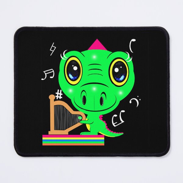 Item preview, Cute dinosaur playing Harp designed and sold by Shirley cute art .