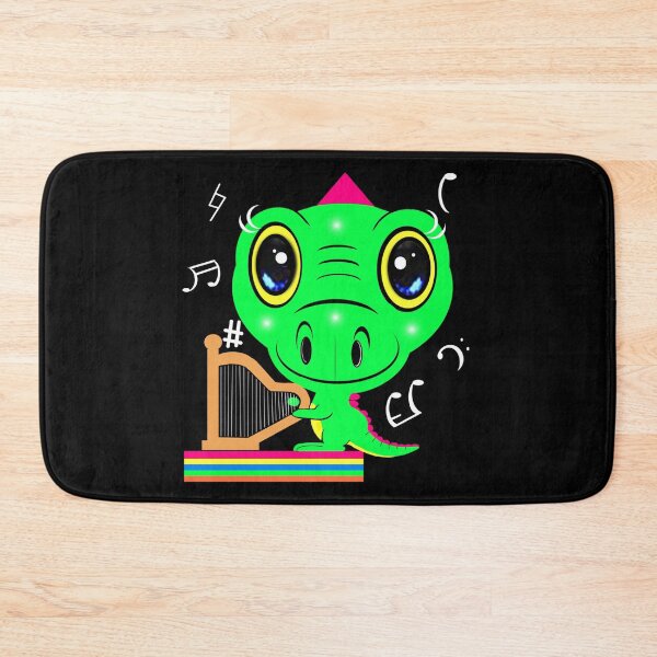 Item preview, Cute dinosaur playing Harp  designed and sold by Shirley cute art .