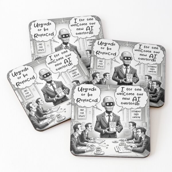 Item preview, Obey Your Update" – AI Satire Comic Design designed and sold by Pulse Creativity Designs.