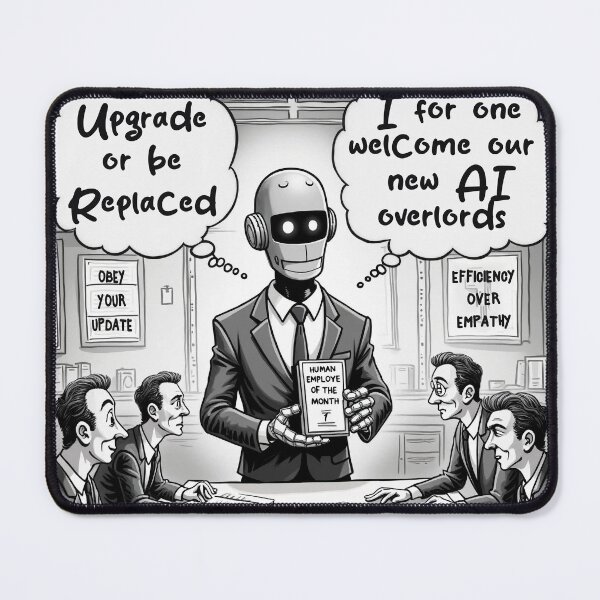 Item preview, Obey Your Update" – AI Satire Comic Design designed and sold by Pulse Creativity Designs.