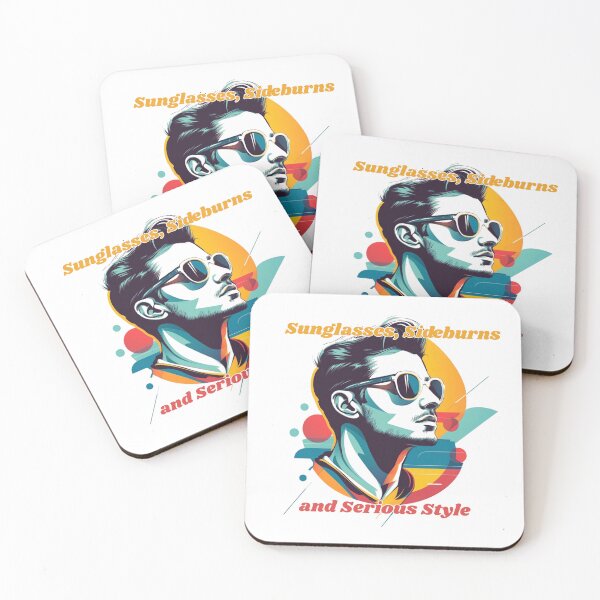 Item preview, Retro Cool Guy – Sunglasses, Sideburns & Serious Style designed and sold by MomentumbyOla.