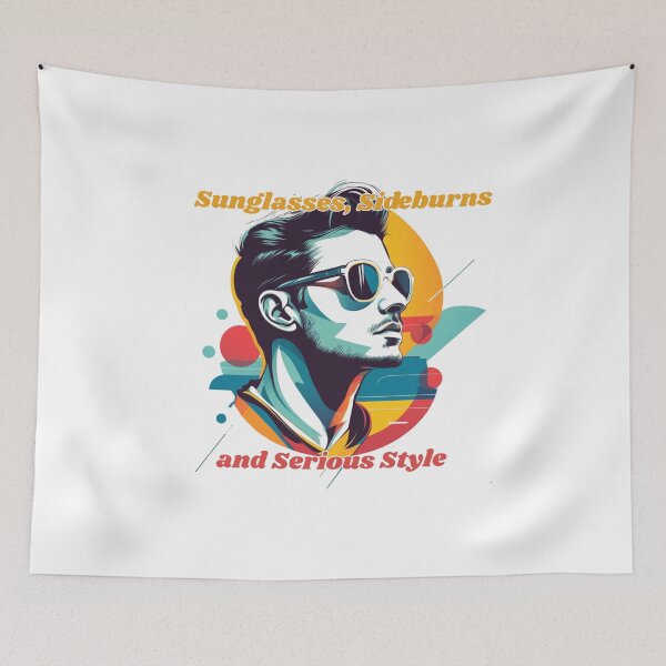 Item preview, Retro Cool Guy – Sunglasses, Sideburns & Serious Style designed and sold by MomentumbyOla.