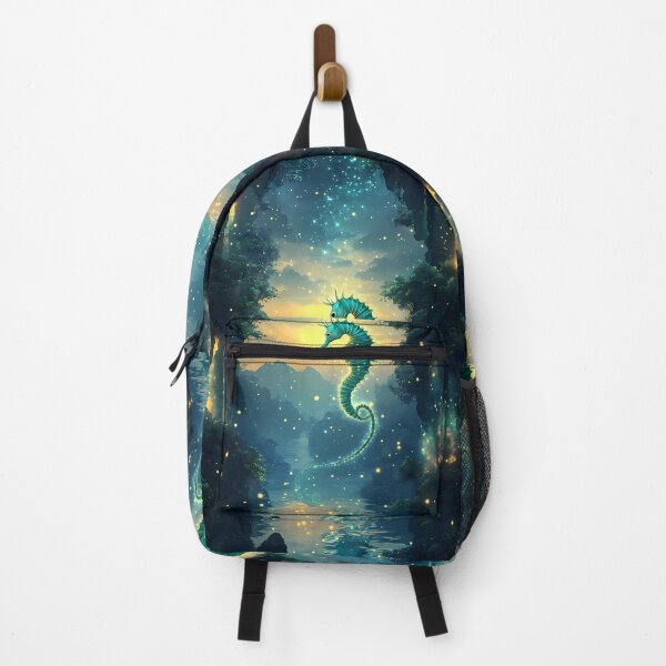 Item preview, Animal Wildlife Enchanted Seahorse Magical River Luminous Forest Fireflies Mystical designed and sold by telchimabukar.
