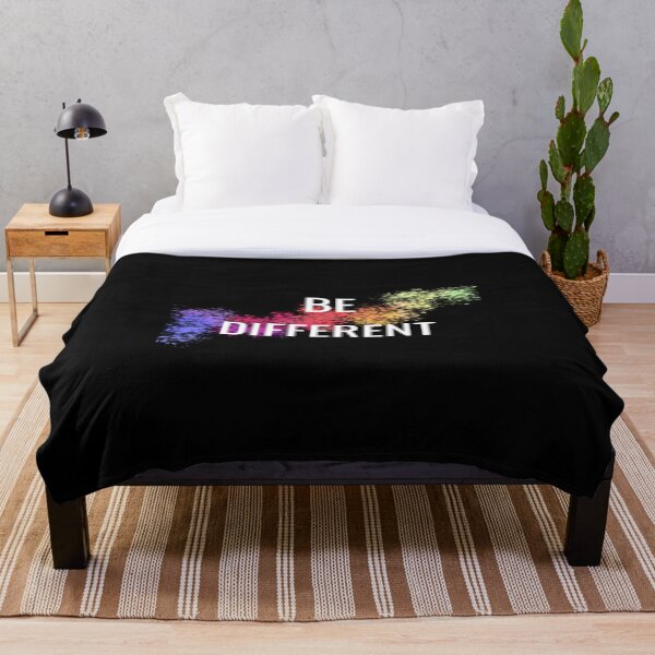 Item preview, Be different - be different saying LGBTQ Pride rainbow graffiti designed and sold by SeaLinDesign.