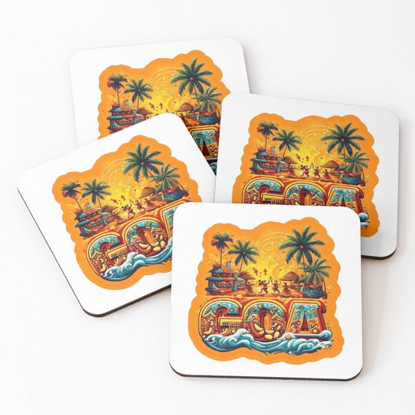 Item preview, Goa Sunset Sticker – Electric India 2025 Drop designed and sold by Imaginarium of Chaos falcon88 .
