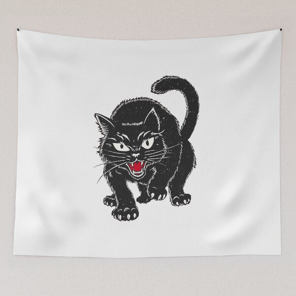 Item preview, Hissing Black Cat designed and sold by hamishby.
